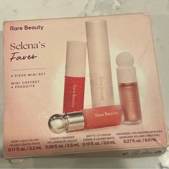 RARE BEAUTY Positive Light Liquid Luminizer & Lip Soufflé Matte Lip Cream Minis - Picture 3 of 5